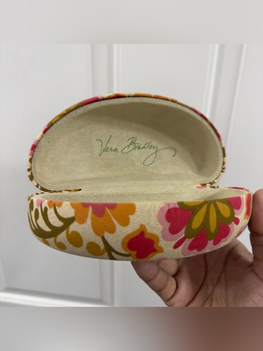 Vera Bradley Pink Orange Floral Hard Sunglasses Case